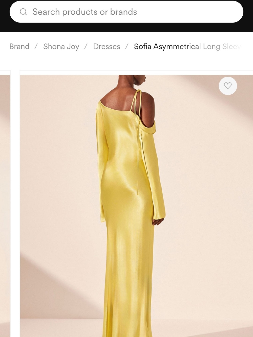 Shona Joy Lime Asymmetrical Long Sleeve Maxi Dress - Picture 3 of 7